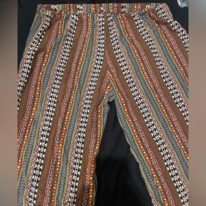 3XL Multicolor Patterned Flowy Pants SEE CAPTION.